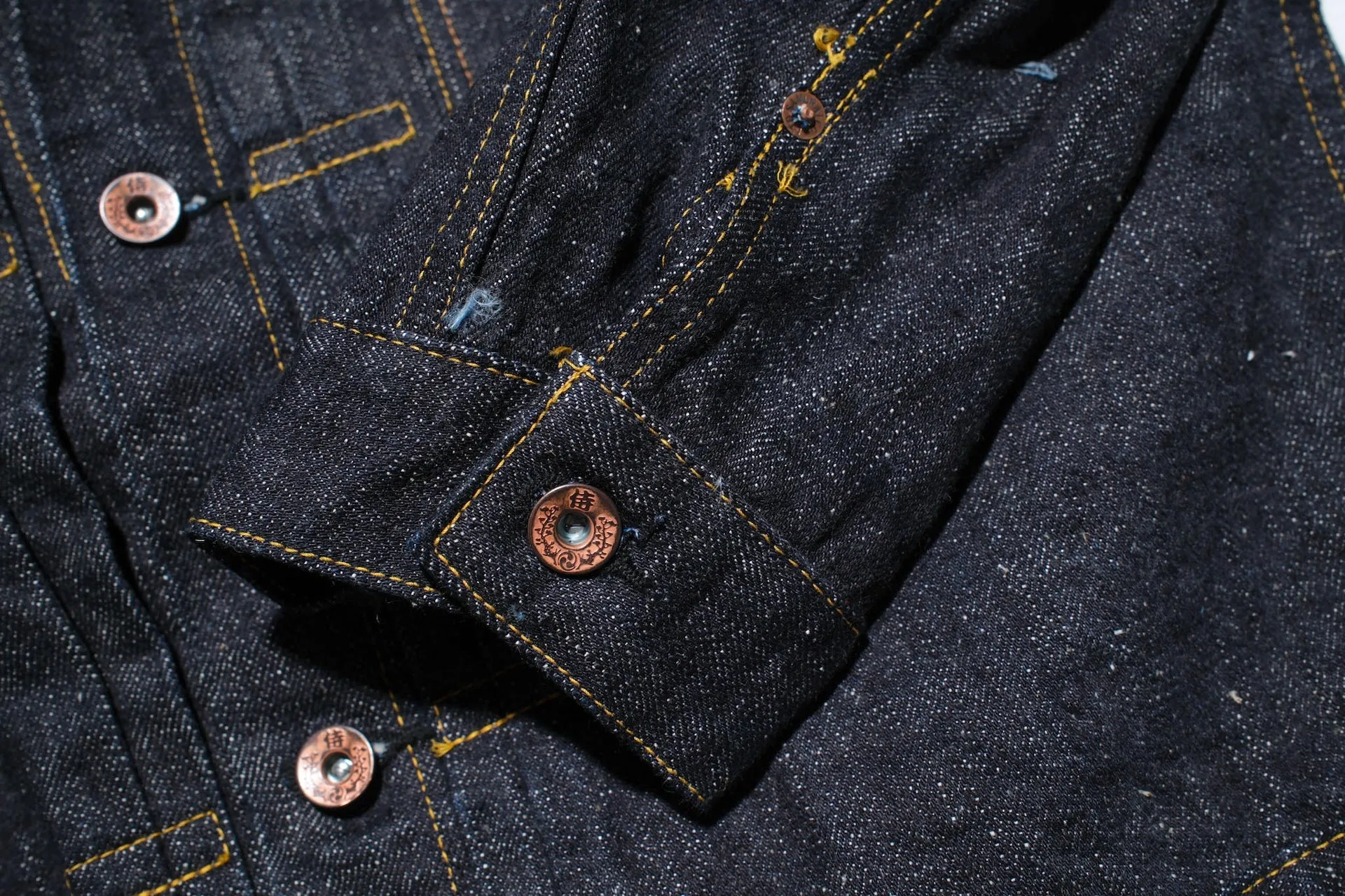 Samurai 17oz Indigo Dyed "Zero " T-Back Type 1 Denim Jacket