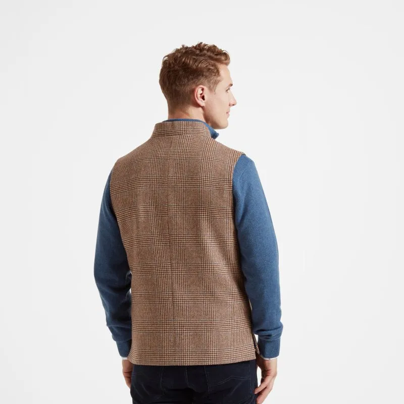 Schoffel Berwick Nehru Mens Tweed Waistcoat - Hawick Tweed