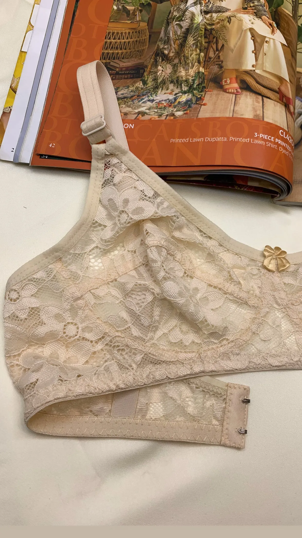 Skin Color Beautiful Cotton Net Daily Wear Bra