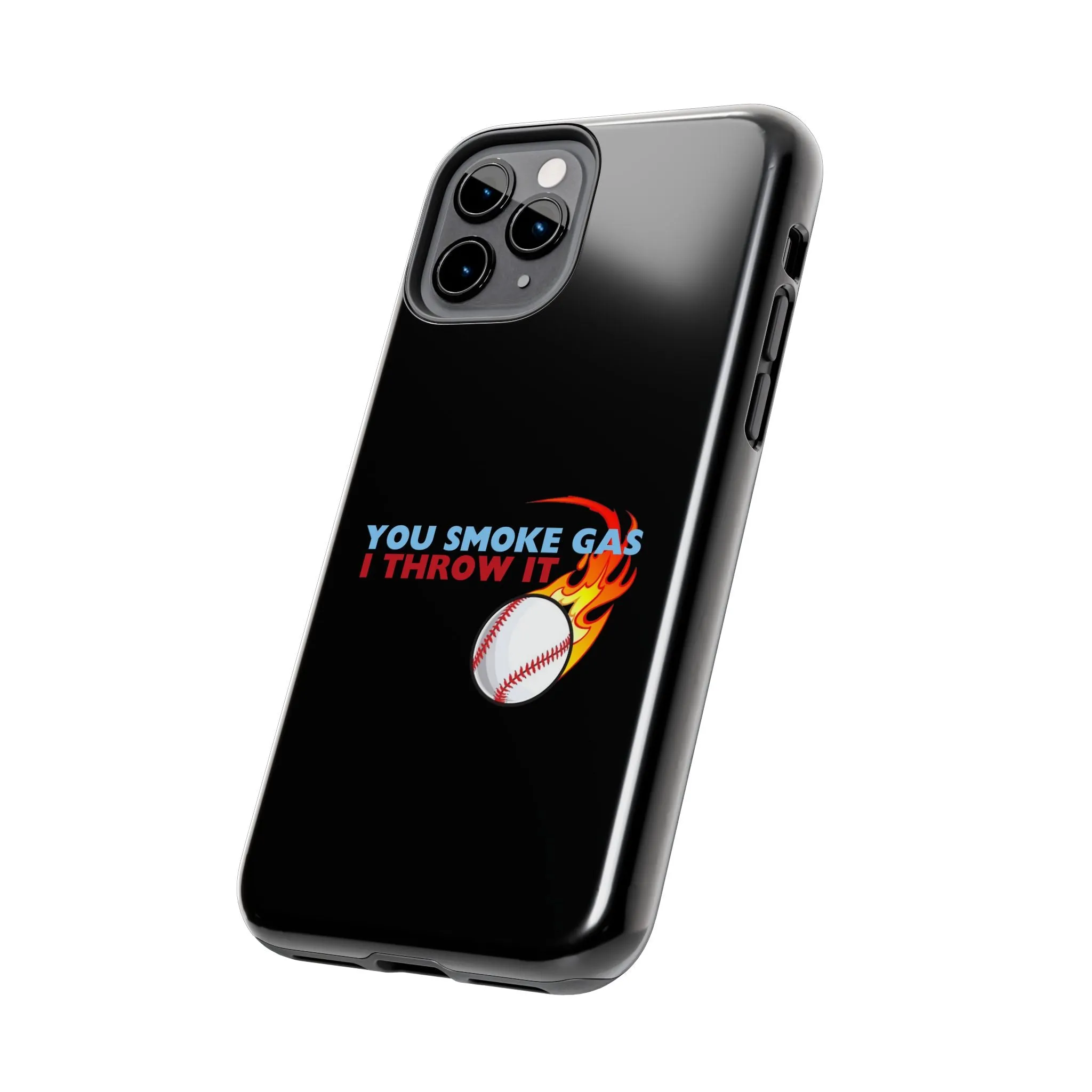 SMOKE GAS, THROW IT - Tough Phone Cases (Black)