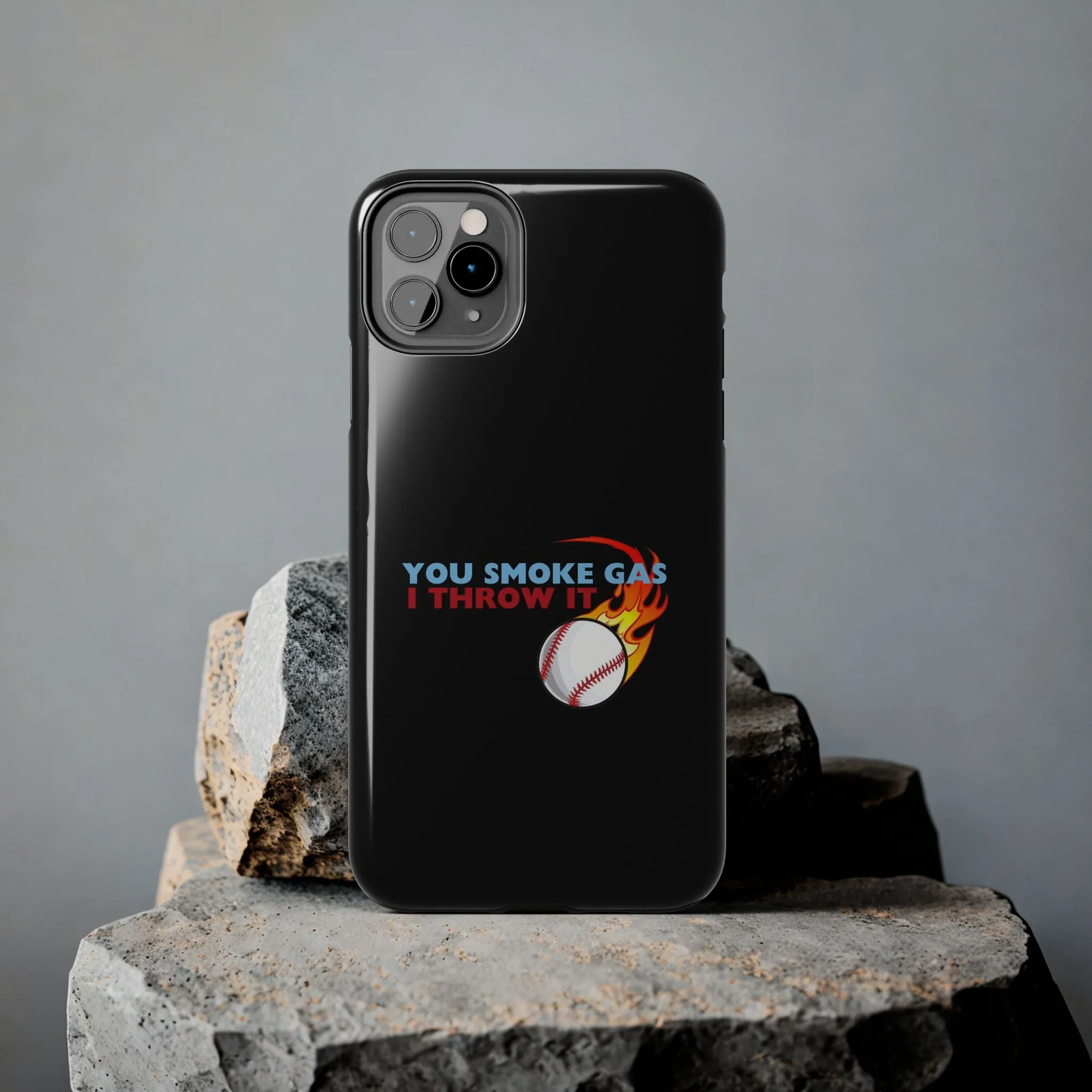 SMOKE GAS, THROW IT - Tough Phone Cases (Black)
