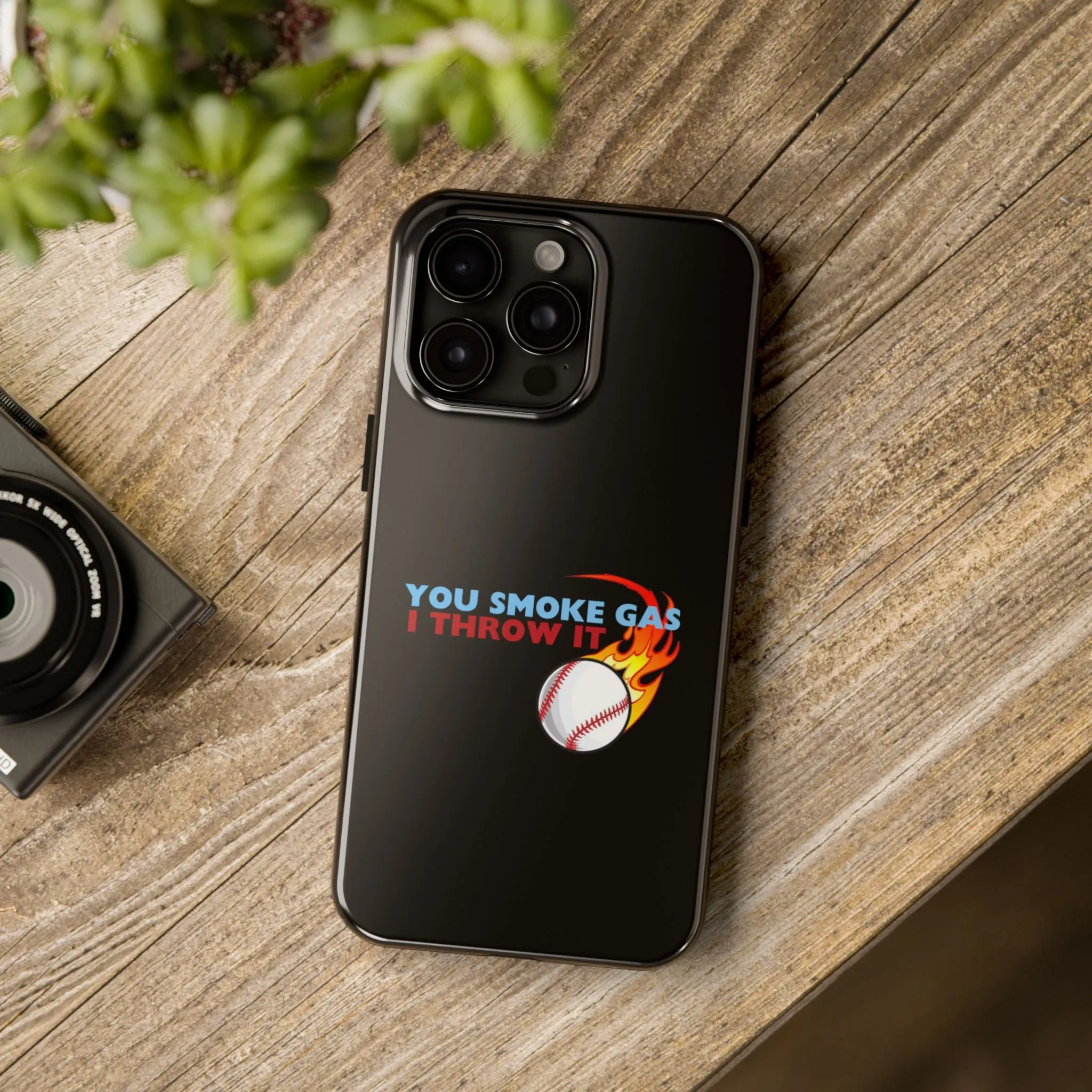 SMOKE GAS, THROW IT - Tough Phone Cases (Black)