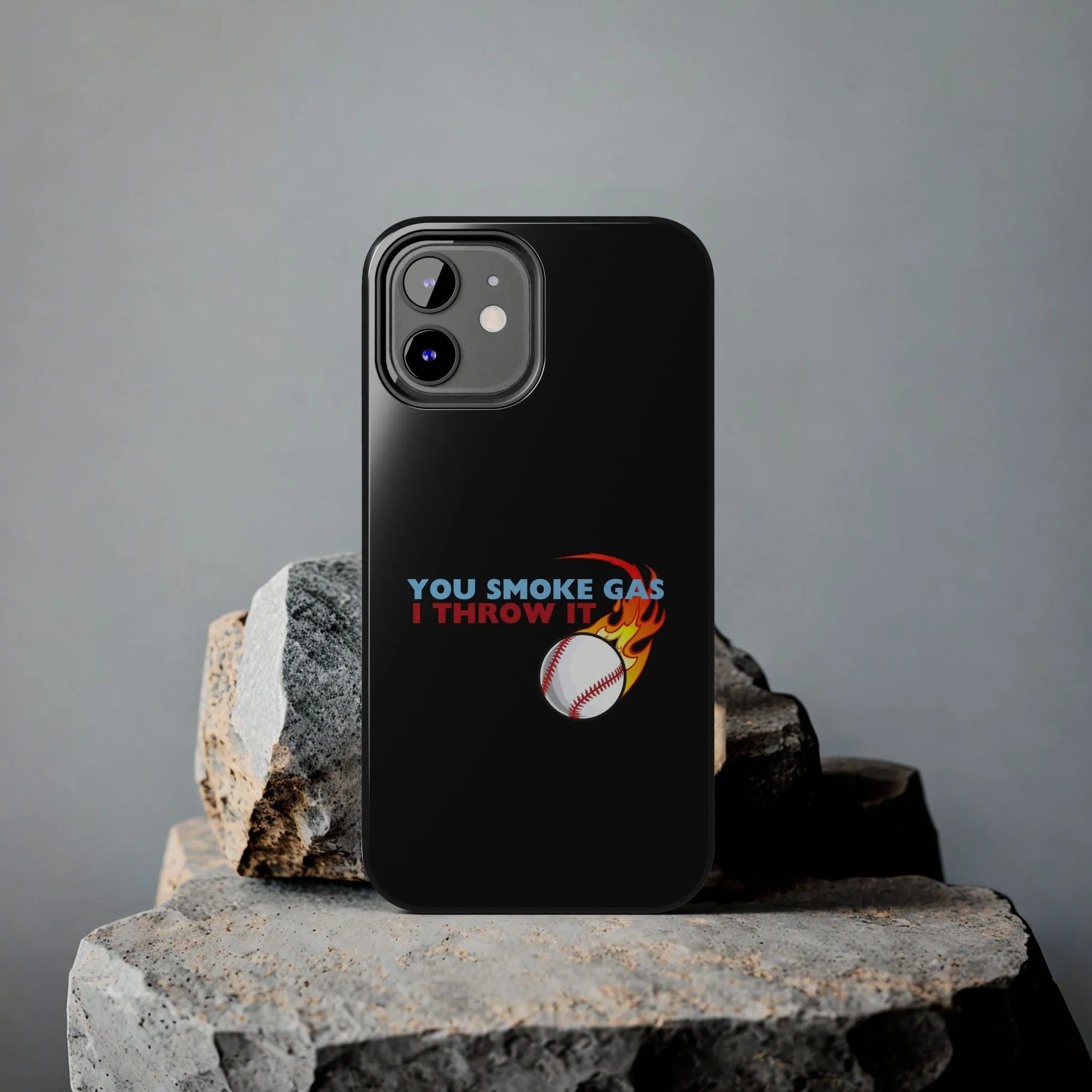 SMOKE GAS, THROW IT - Tough Phone Cases (Black)