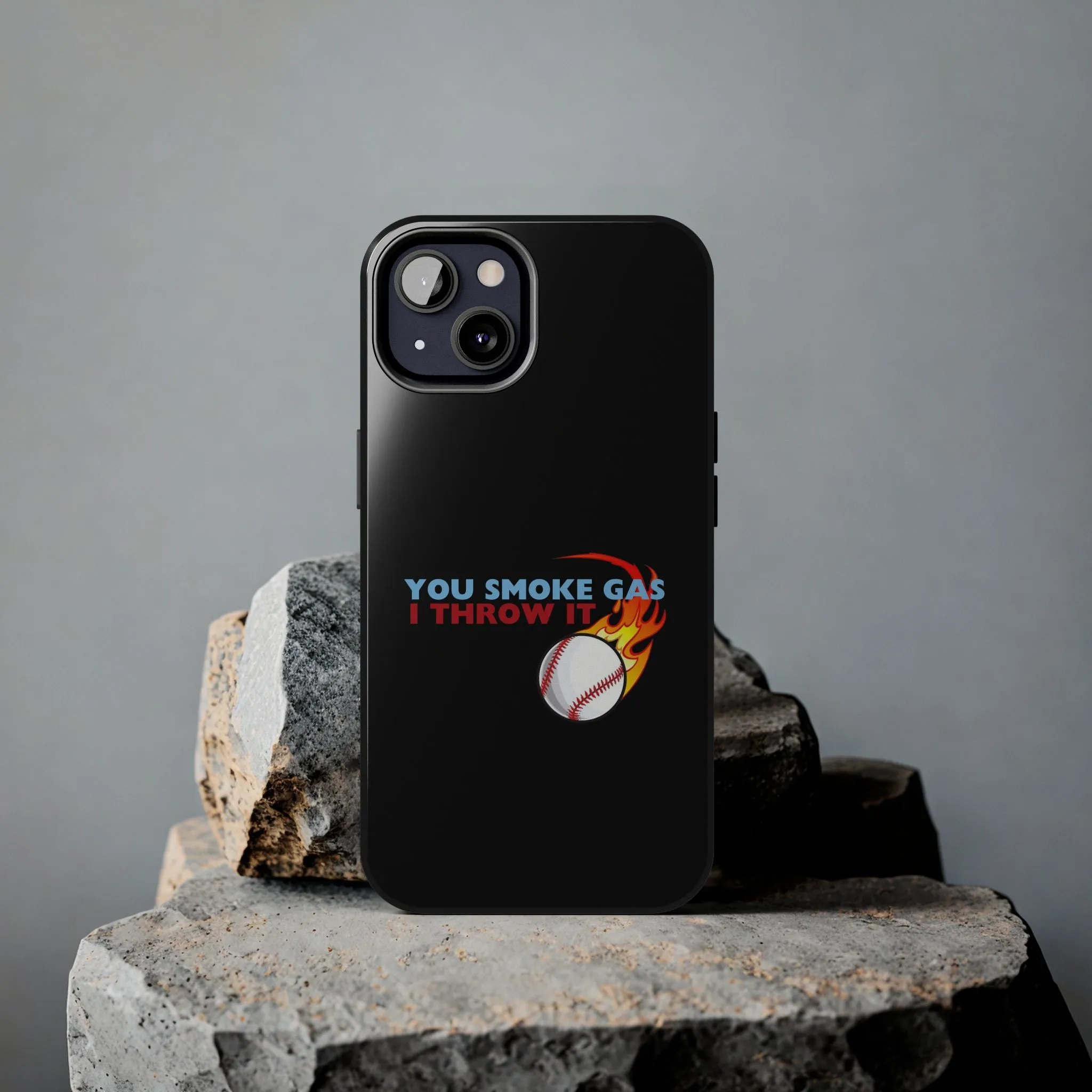 SMOKE GAS, THROW IT - Tough Phone Cases (Black)