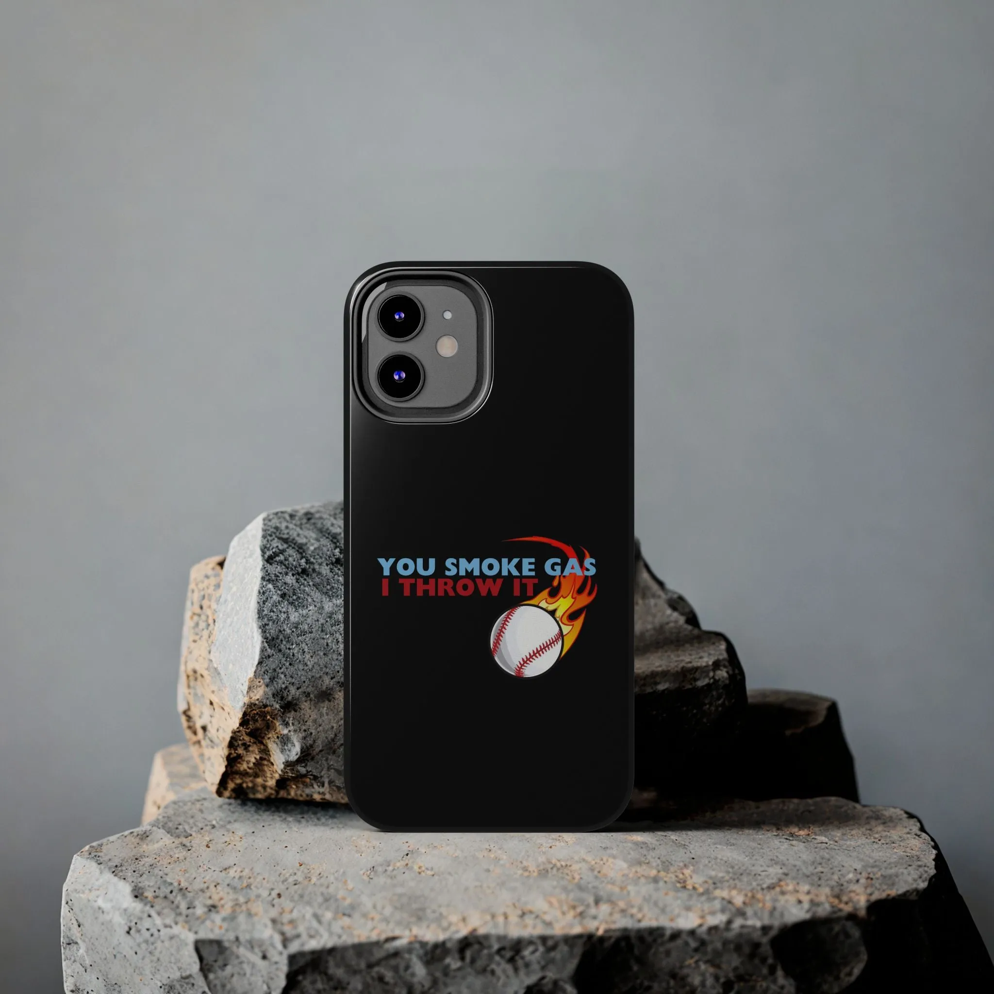 SMOKE GAS, THROW IT - Tough Phone Cases (Black)