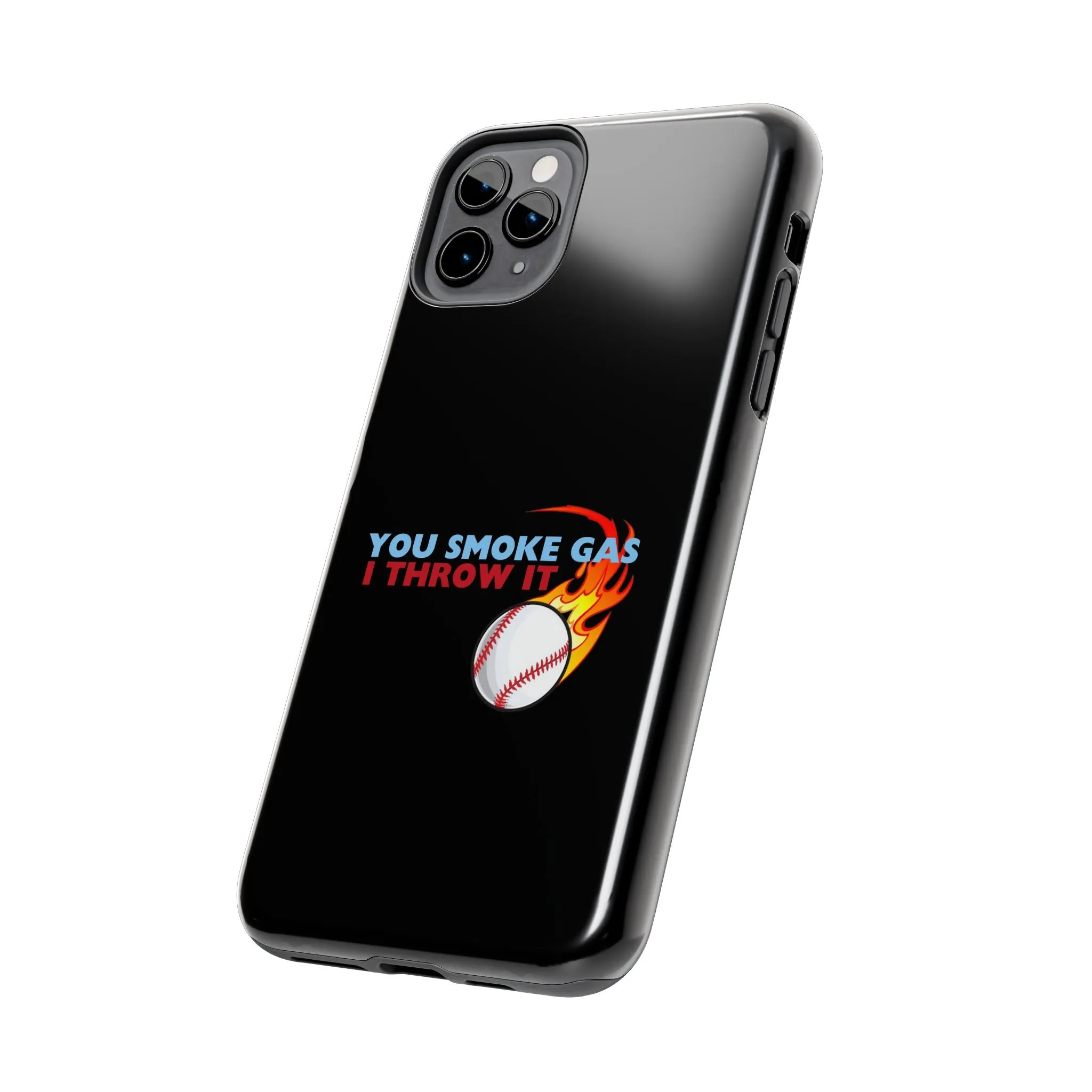 SMOKE GAS, THROW IT - Tough Phone Cases (Black)