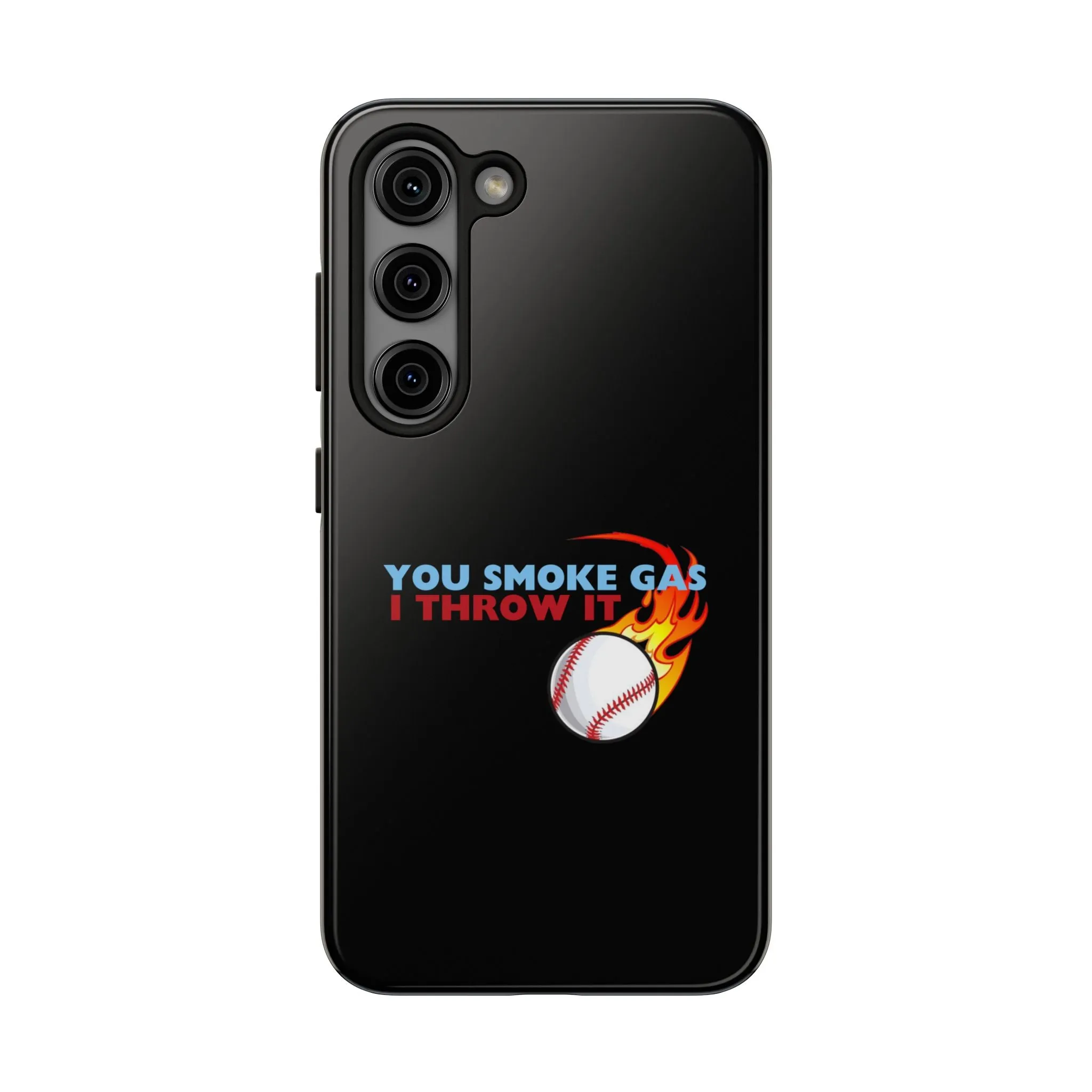 SMOKE GAS, THROW IT - Tough Phone Cases (Black)