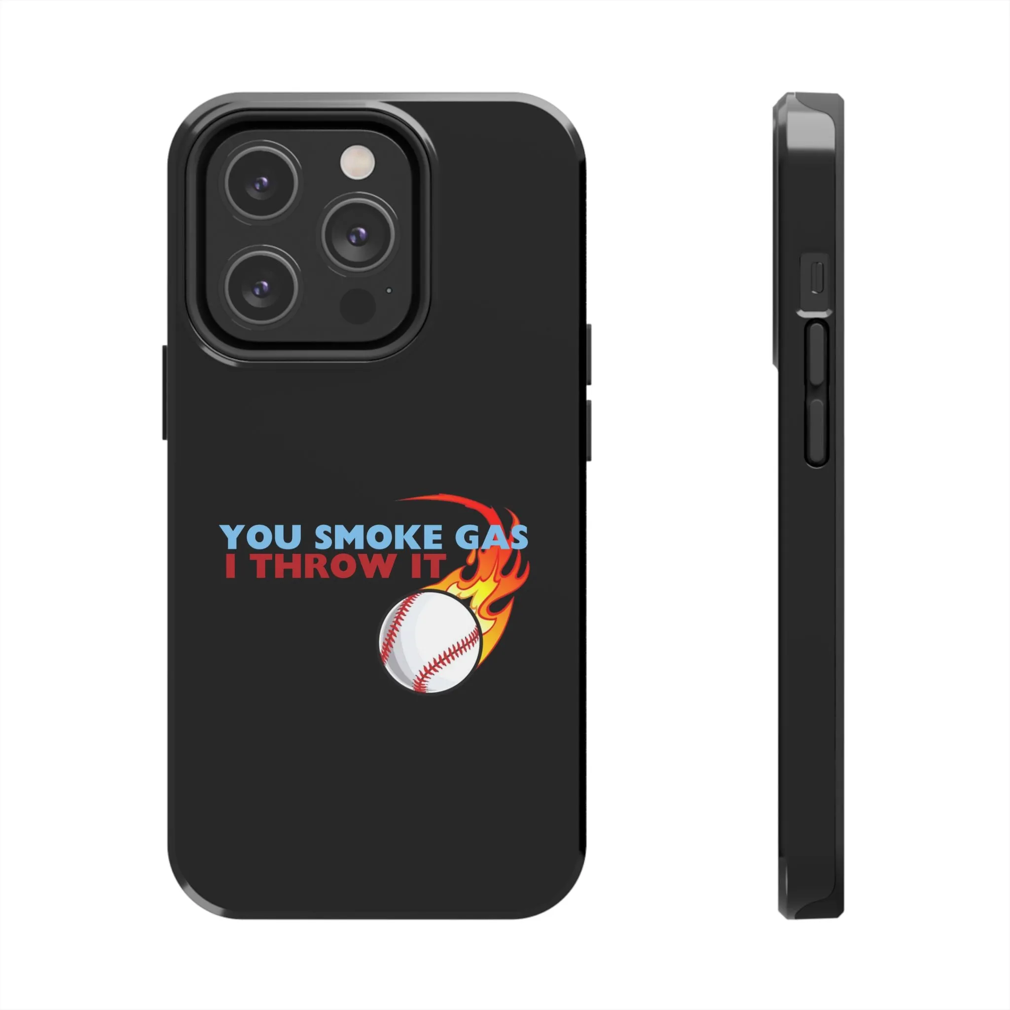 SMOKE GAS, THROW IT - Tough Phone Cases (Black)