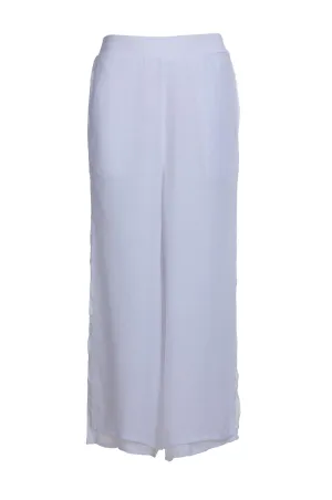 Soft Crosshatch Wide leg Pants | WHITE | 8839A1