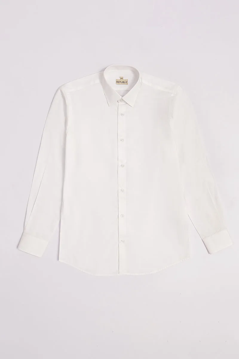 TAILORED FIT WHITE FORMAL SHIRT