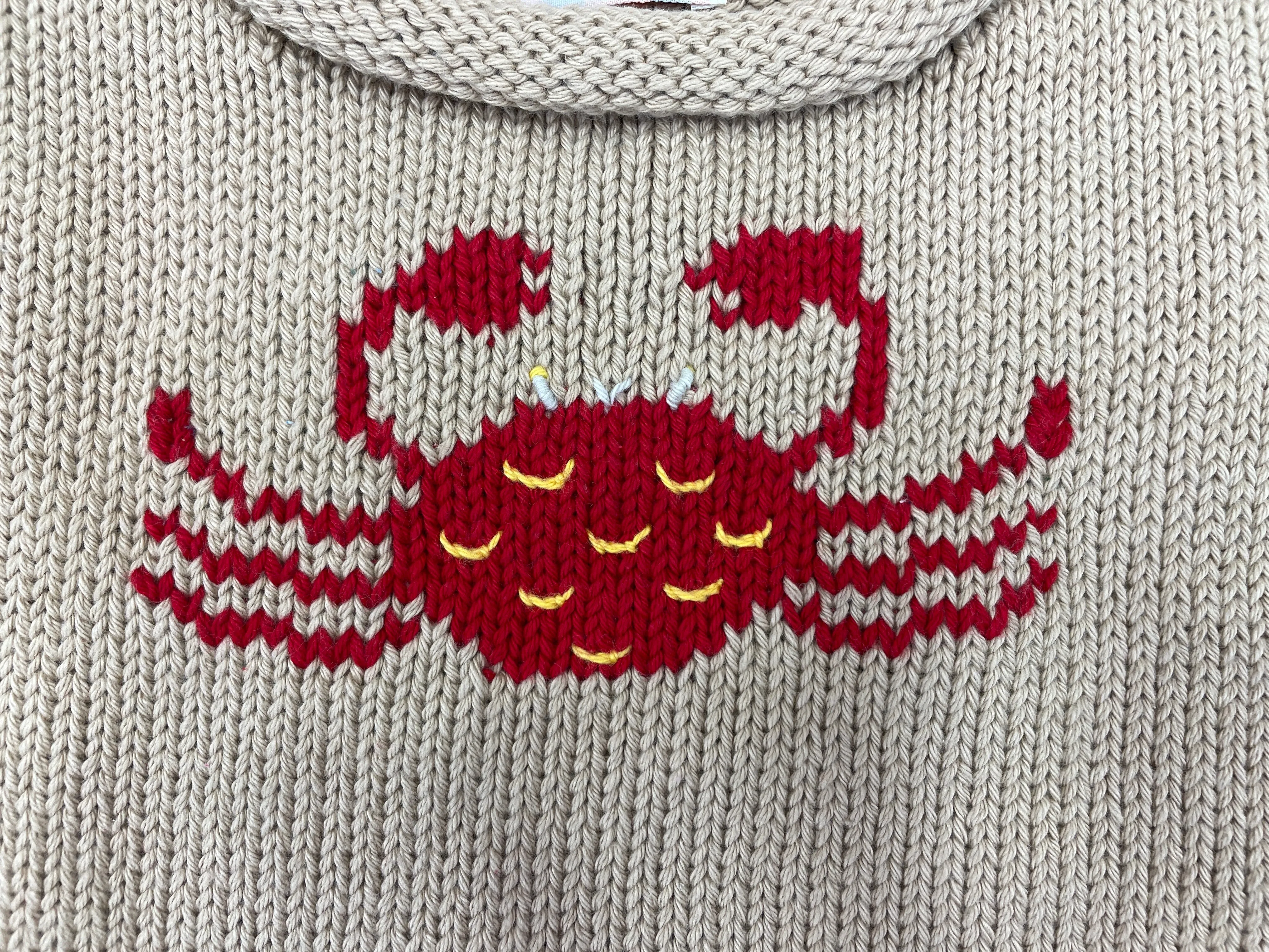 Tan Crab Roll Neck Sweater