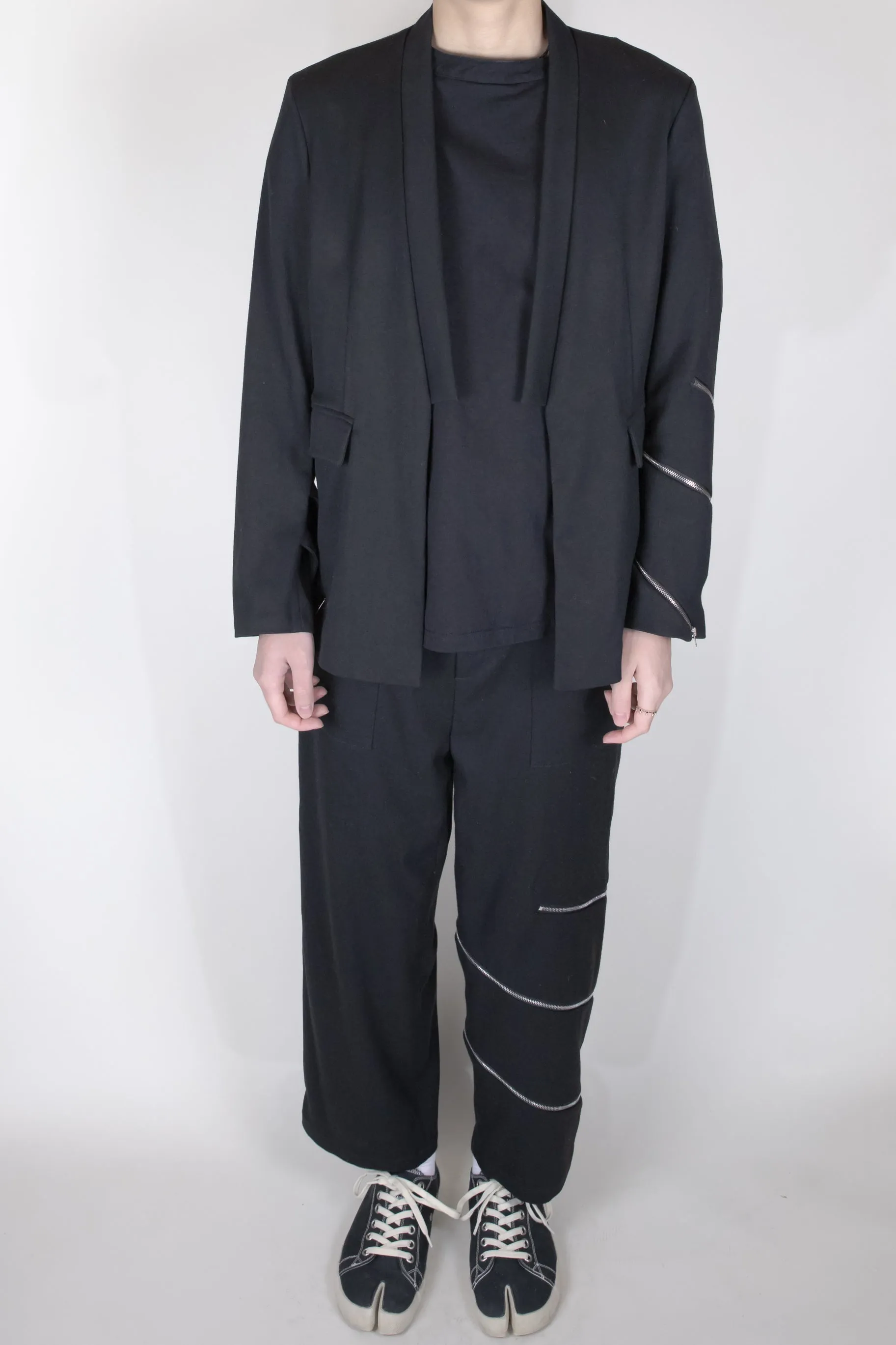 Unnecessary Zipper High Waisted Cropped Trousers