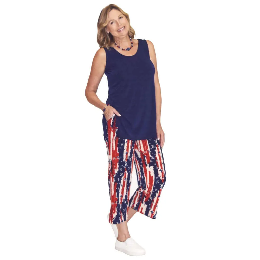 Women's Made in USA Stars and Stripes Pocket Pant